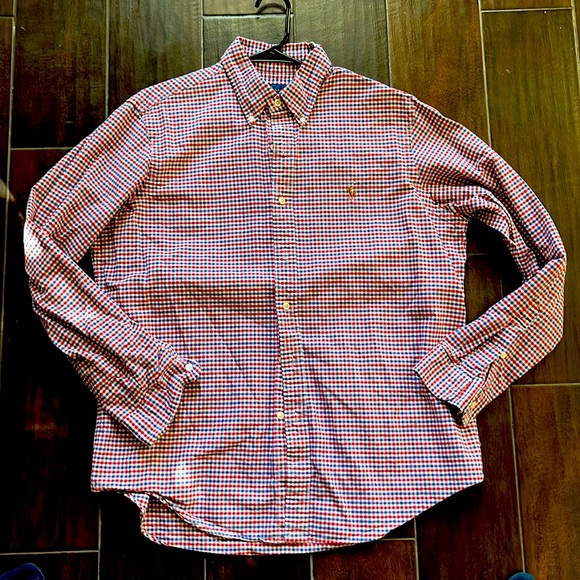 Polo Ralph Lauren OCBD - red/white/blue check - L - Picture 1 of 5